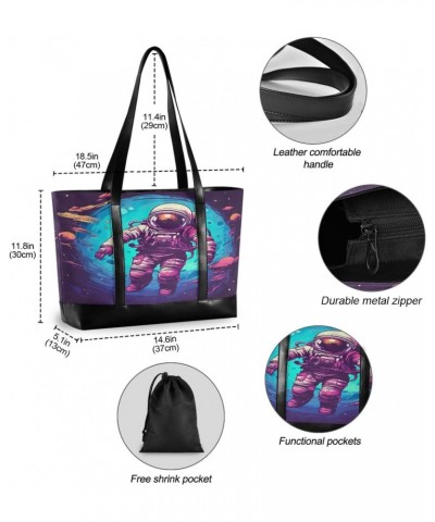 Astronaut Space Tote Bag for Women Big Capacity Shoulder Bag with Compartments Tote Large Purses Handbags for Office Travel G...