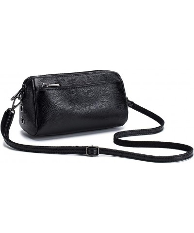 Small Leather Crossbody Bag, Zipper Clutch Phone Shoulder Wristlet Wallet Clutch Purse for Women Z Black-1 $20.99 Clutches