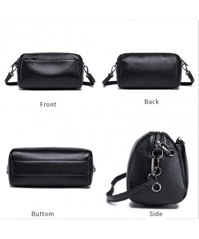 Small Leather Crossbody Bag, Zipper Clutch Phone Shoulder Wristlet Wallet Clutch Purse for Women Z Black-1 $20.99 Clutches