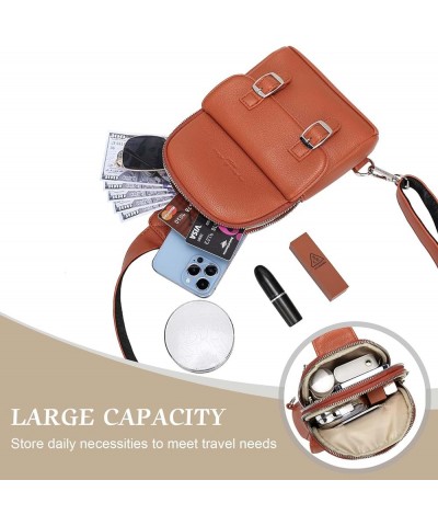 INICAT Small Sling Bag Crossbody Vegan Leather Fanny Packs for Women Women Fashionable Chest Bag for Travel Orange Red $10.50...