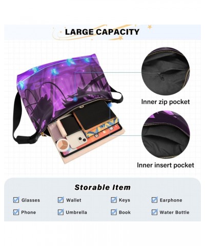 Luminous Butterfly Shoulder Bag Large Slouchy Hobo Bag for Women Men Waterproof PU Leather Crossbody Handbag Casual Tote with...