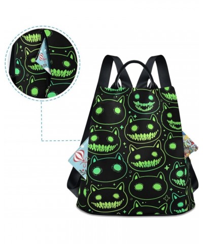 Bright Green Cat Backpack for Women, Fashion Anti Theft Casual Daypack Shoulder Bag Purse for Travel Work 15 inches $23.36 Ba...