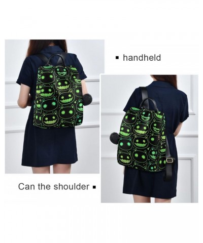 Bright Green Cat Backpack for Women, Fashion Anti Theft Casual Daypack Shoulder Bag Purse for Travel Work 15 inches $23.36 Ba...