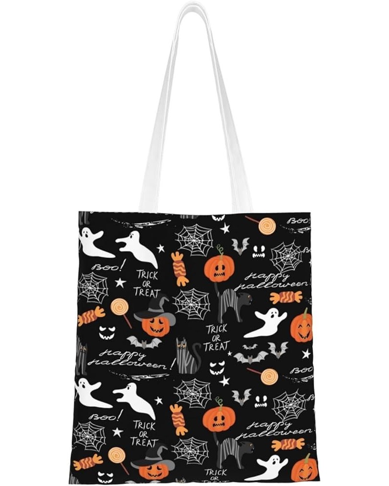 Halloween Pumpkins Single Shoulder Fashion Canvas Tote Shopping Bags Handbags For Men And Women Halloween Pumpkins31 $10.33 T...