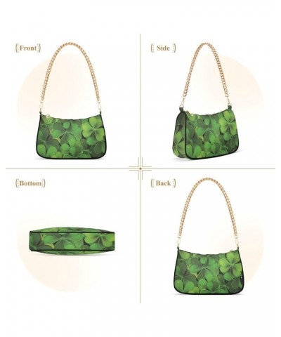 Shoulder Bags for Women, Clover Pattern Hobo Tote Handbag, Retro Chain Bag Purse with Zipper Color03 $13.50 Shoulder Bags