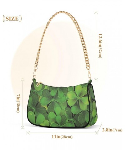 Shoulder Bags for Women, Clover Pattern Hobo Tote Handbag, Retro Chain Bag Purse with Zipper Color03 $13.50 Shoulder Bags