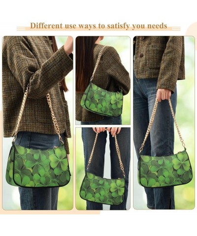 Shoulder Bags for Women, Clover Pattern Hobo Tote Handbag, Retro Chain Bag Purse with Zipper Color03 $13.50 Shoulder Bags