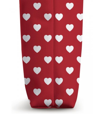 Cute Hearts Red Love Pattern Valentine's Day Tote Bag $14.61 Totes