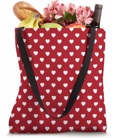 Cute Hearts Red Love Pattern Valentine's Day Tote Bag $14.61 Totes