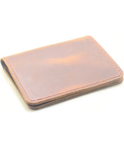 Leather Distressed Slim Bifold Wallet Brown Brown $15.30 Wallets