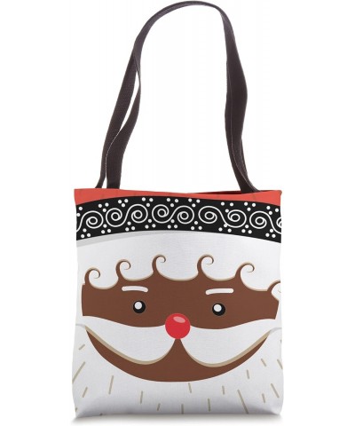 afro american black claus african santa christmas Tote Bag $12.95 Totes