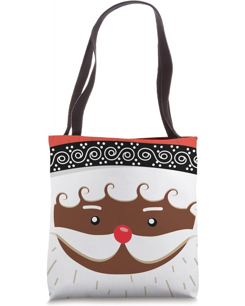 afro american black claus african santa christmas Tote Bag $12.95 Totes