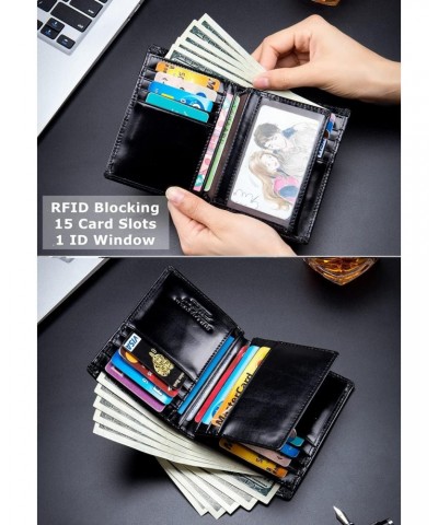 Slim Wallet for Men RFID Blocking Genuine Leather Minimalist Front Pocket Wallets for Men 203V (Black) $29.32 Wallets