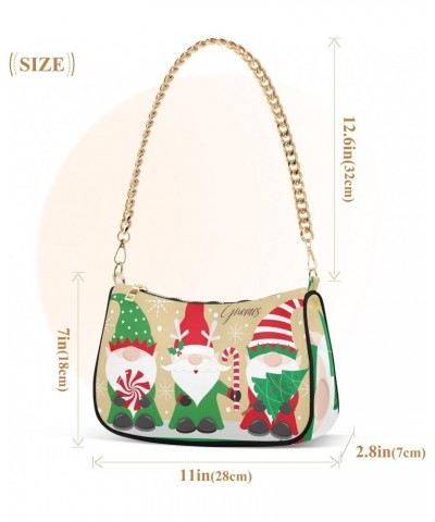 Small Chain Shoulder Bag for Women Santa Claus Snowflake Christmas 11 Hobo Handbags Tote Clutch Bag Ladies Crossbody Bag Purs...