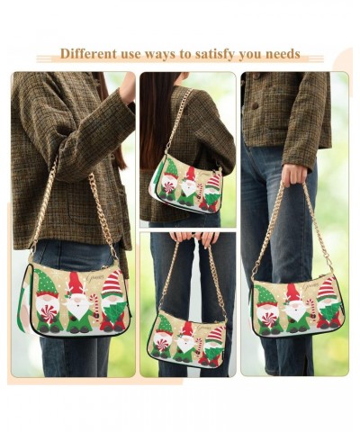 Small Chain Shoulder Bag for Women Santa Claus Snowflake Christmas 11 Hobo Handbags Tote Clutch Bag Ladies Crossbody Bag Purs...