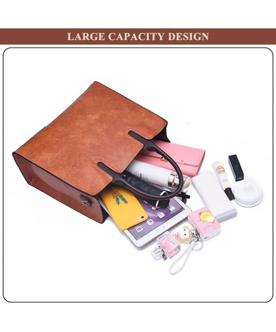 PU Leather Purses and Handbags for Women, Vintage Large Capacity Satchel Work Business Square Crossbody Shoulder Bags Grey $3...