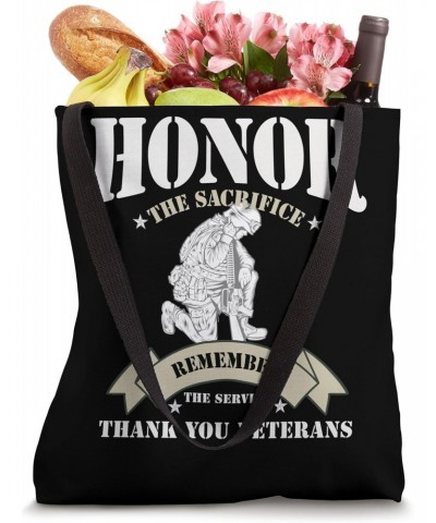 Veteran Honor the Sacrifice Remember the Service Tote Bag $16.50 Totes