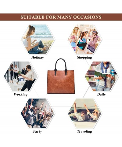 PU Leather Purses and Handbags for Women, Vintage Large Capacity Satchel Work Business Square Crossbody Shoulder Bags Grey $3...