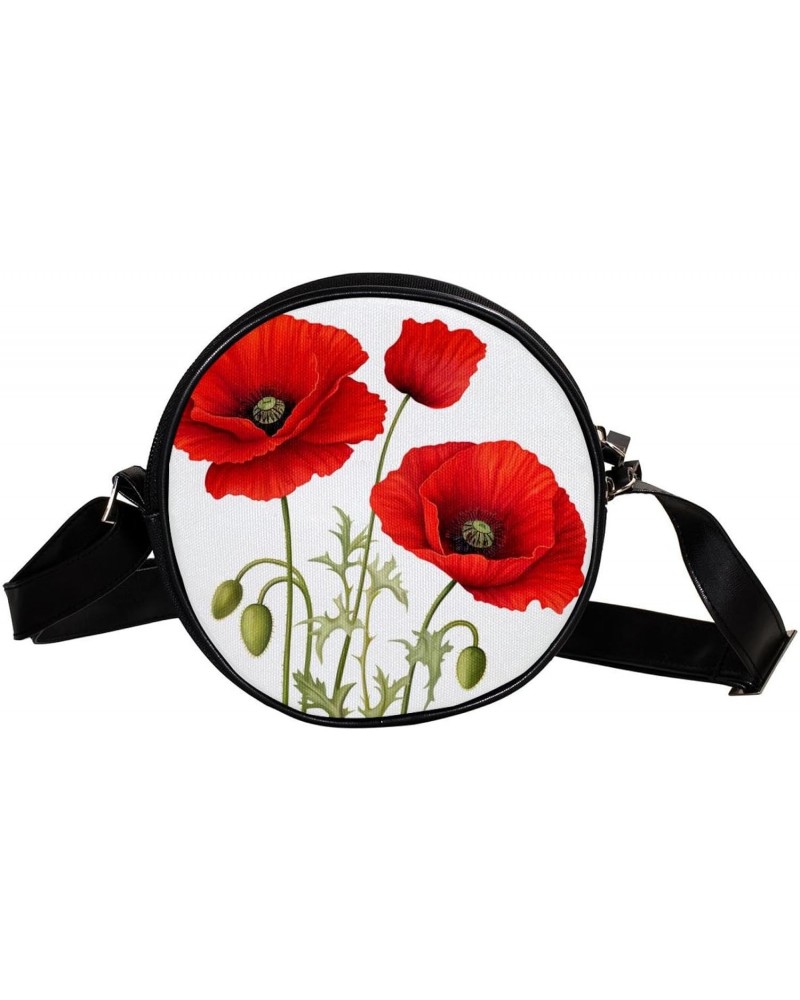 Crossbody Bags for Women,Crossbody Bag Men,Small Sling Bag,Plant Red Flower,Crossbody Purse $8.99 Crossbody Bags