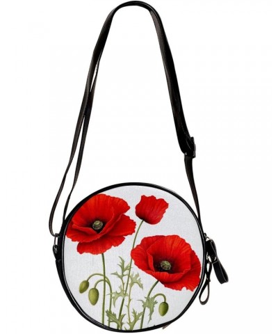 Crossbody Bags for Women,Crossbody Bag Men,Small Sling Bag,Plant Red Flower,Crossbody Purse $8.99 Crossbody Bags