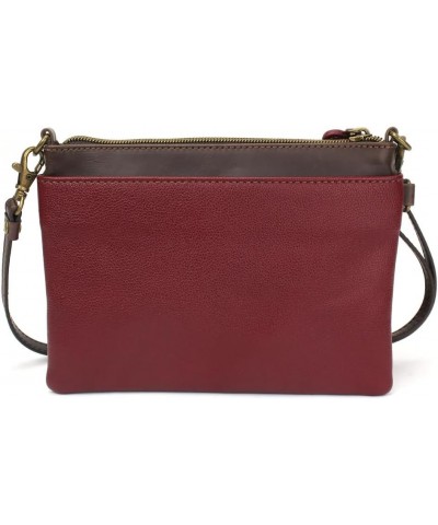 Chala Chevron Cross Vegan Leather Mini Crossbody Bag $30.09 Crossbody Bags