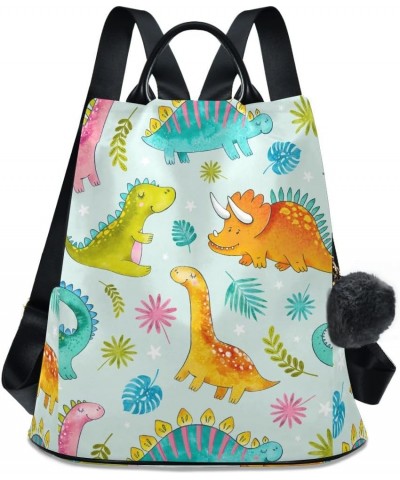 Backpack Purse for Women Fashion Travel Anti-theft Colorful Dinosaur Daypack Casual Shoulder Bag Medium Size $25.22 Backpacks