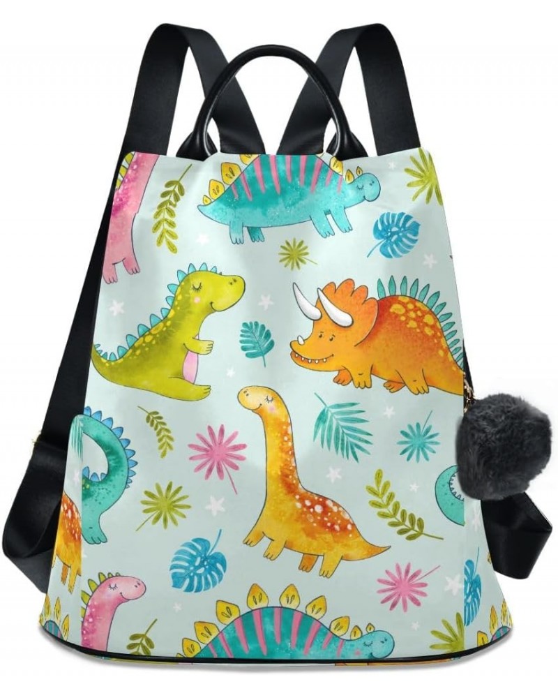 Backpack Purse for Women Fashion Travel Anti-theft Colorful Dinosaur Daypack Casual Shoulder Bag Medium Size $25.22 Backpacks