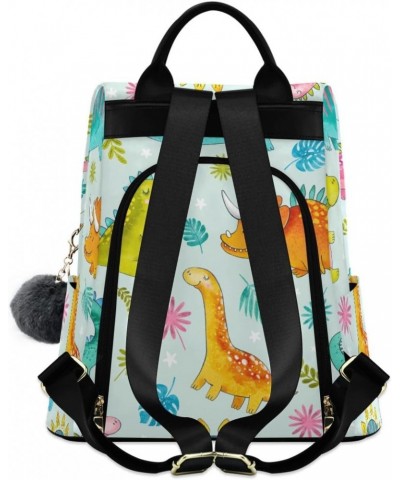 Backpack Purse for Women Fashion Travel Anti-theft Colorful Dinosaur Daypack Casual Shoulder Bag Medium Size $25.22 Backpacks