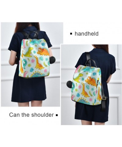 Backpack Purse for Women Fashion Travel Anti-theft Colorful Dinosaur Daypack Casual Shoulder Bag Medium Size $25.22 Backpacks