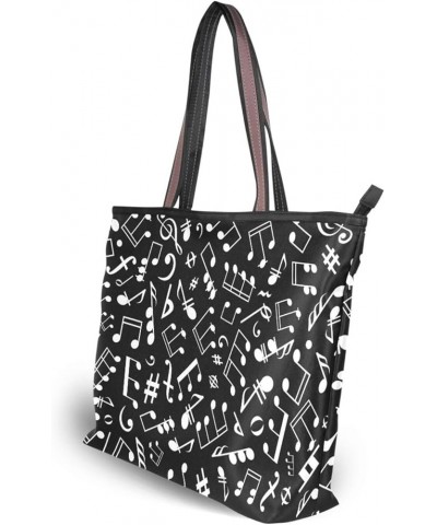 Women's Tote Shoulder Bag Top Handle Big Capacity Handbag Music Note5 $9.46 Totes