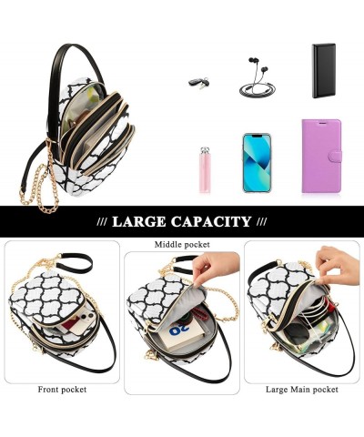 Crossbody Bag for Women Cell Phone Purse Wallet with Removable Chain Shoulder Handbag for Travel Passport Work Phone Black Mo...