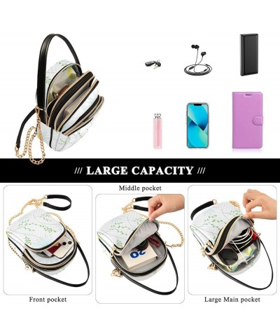 Women's Crossbody Bag, White Daisy Three Zipper Design Handbag Shoulder Bag Wallet Color360 $10.66 Crossbody Bags