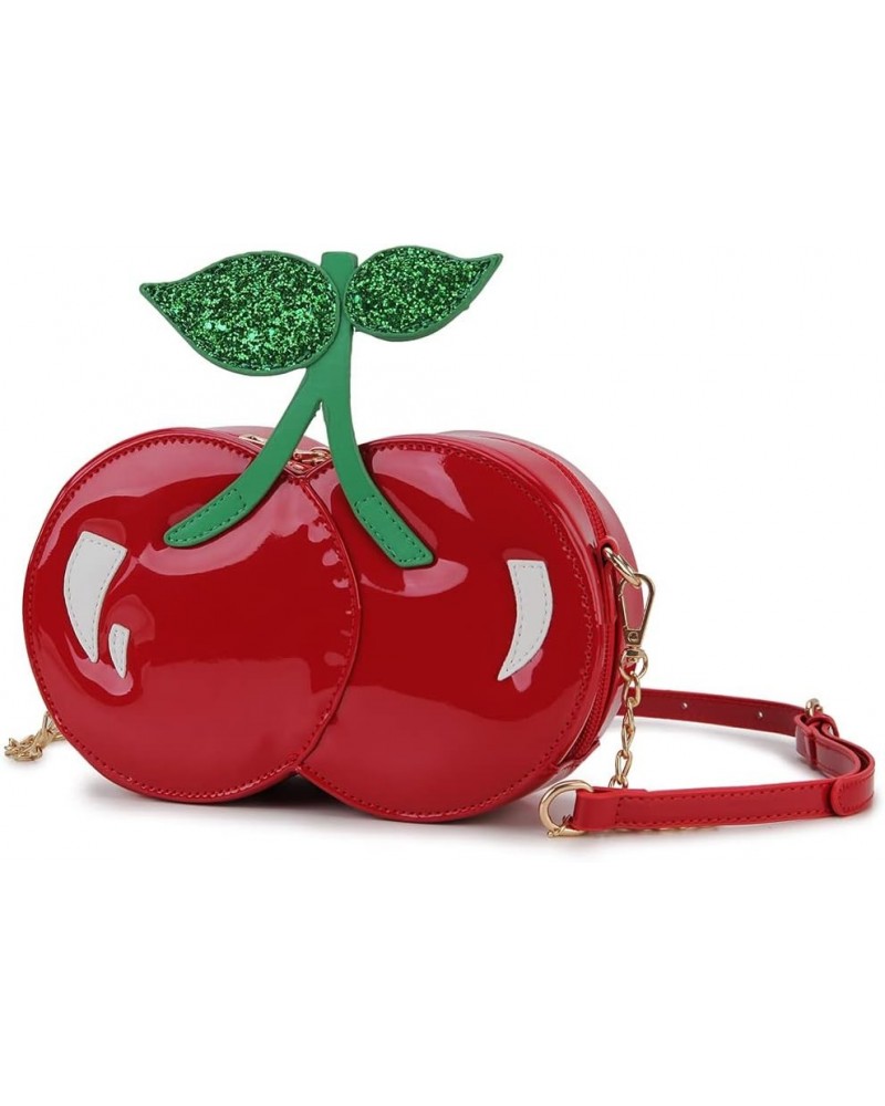 Fun Shape Purse for Women Novelty Handbags Unique Chain Crossbody Bag for Teens with Adjustable Shoulder Strap Red Cherry $8....