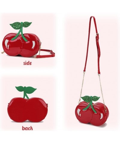 Fun Shape Purse for Women Novelty Handbags Unique Chain Crossbody Bag for Teens with Adjustable Shoulder Strap Red Cherry $8....