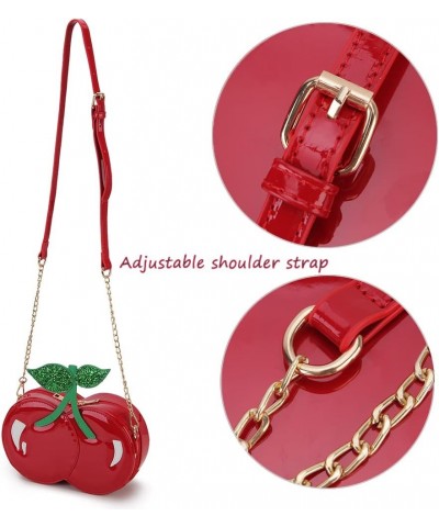 Fun Shape Purse for Women Novelty Handbags Unique Chain Crossbody Bag for Teens with Adjustable Shoulder Strap Red Cherry $8....