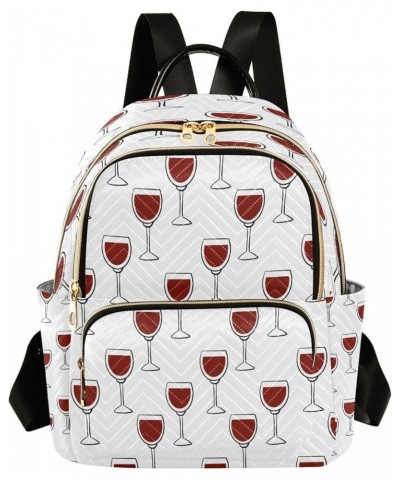 Beautiful Wine Glasses Women Backpack Purse Ladies Fashion Shoulder Bag Daypack Travel Bag 7.5L Medium $13.64 Backpacks