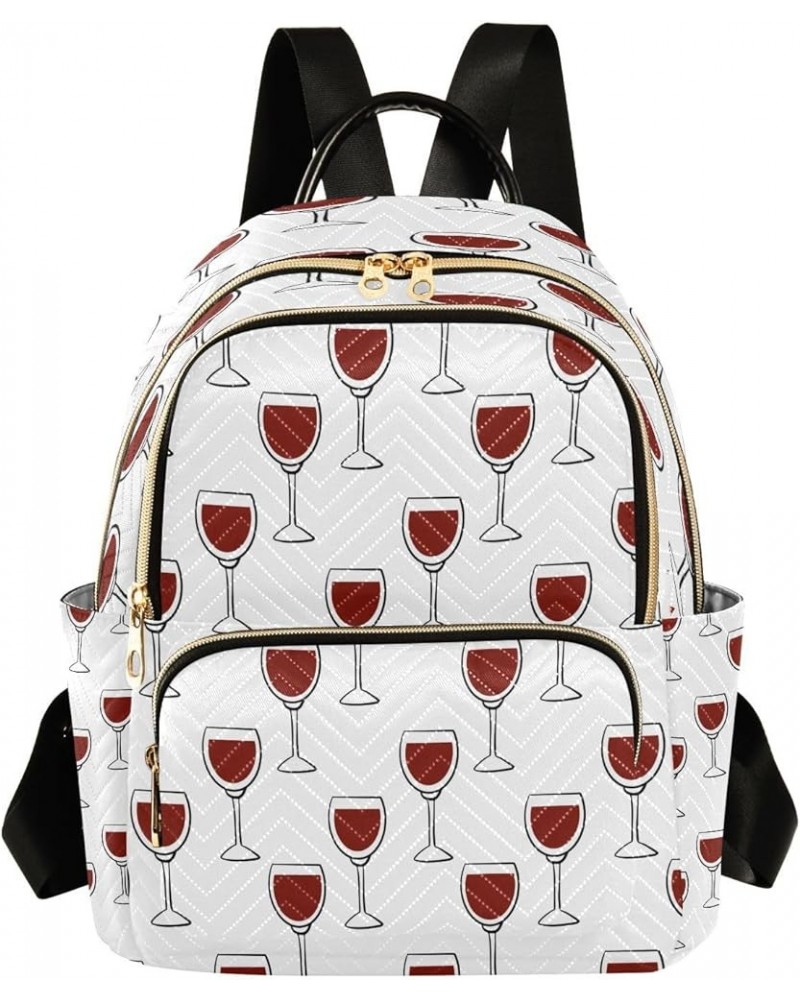 Beautiful Wine Glasses Women Backpack Purse Ladies Fashion Shoulder Bag Daypack Travel Bag 7.5L Medium $13.64 Backpacks