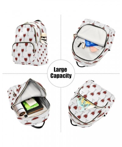 Beautiful Wine Glasses Women Backpack Purse Ladies Fashion Shoulder Bag Daypack Travel Bag 7.5L Medium $13.64 Backpacks