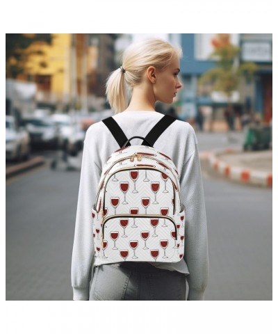 Beautiful Wine Glasses Women Backpack Purse Ladies Fashion Shoulder Bag Daypack Travel Bag 7.5L Medium $13.64 Backpacks