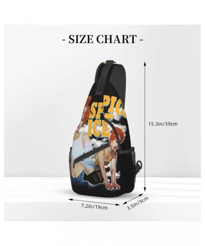 Sling Crossbody Bag Ice Rapper Spice Adjustable Strap Chest Shoulder Bags For Women Men Travel Backpack $18.28 Crossbody Bags