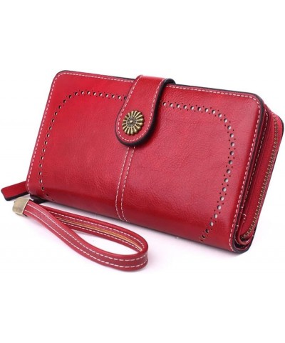 Elegant Flower Coin Purse Women Wallets Solid Color PU Leather Money Bag Card Holder Women Handbag(Blue) Blue $11.86 Wallets