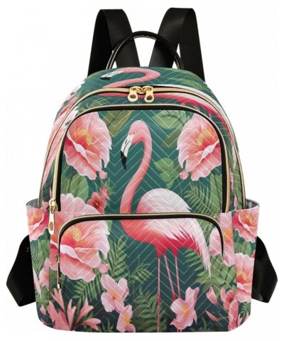 Rose Flamingo Fashion Backpack Purse Ladies Fashion Rucksack Travel Shoulder Bag Casual Daily Backpack Work College Bag Mediu...