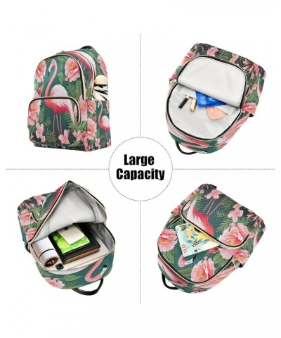 Rose Flamingo Fashion Backpack Purse Ladies Fashion Rucksack Travel Shoulder Bag Casual Daily Backpack Work College Bag Mediu...