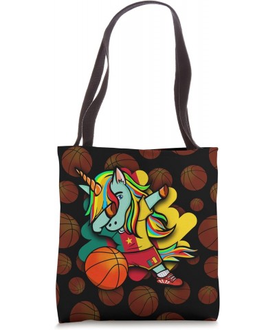 Dabbing Unicorn Cameroon Basketball Fans Jersey Sport Lovers Tote Bag $13.69 Totes