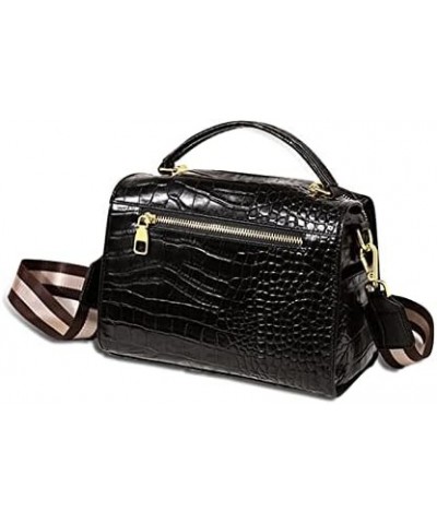 Woman Genuine Leather Crossbody Purse Handbag Shoulder Bag Black $39.56 Shoulder Bags