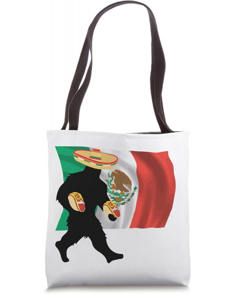 Sasquatch Bigfoot Taco Tuesday Mexican Food & Flag Gift Idea Tote Bag $13.44 Totes