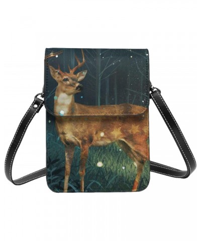 Fallow Deer Leather Portable Mobile Phone Bag Wallet, Fashion Women'S Flap Phone Protection Crossbody Bag $23.87 Crossbody Bags