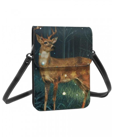 Fallow Deer Leather Portable Mobile Phone Bag Wallet, Fashion Women'S Flap Phone Protection Crossbody Bag $23.87 Crossbody Bags