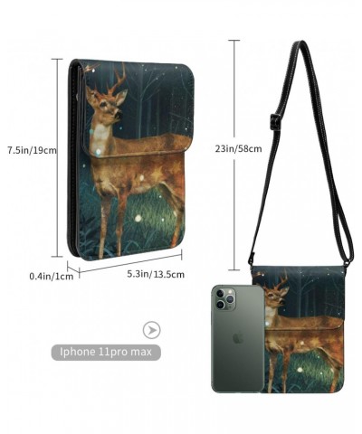 Fallow Deer Leather Portable Mobile Phone Bag Wallet, Fashion Women'S Flap Phone Protection Crossbody Bag $23.87 Crossbody Bags