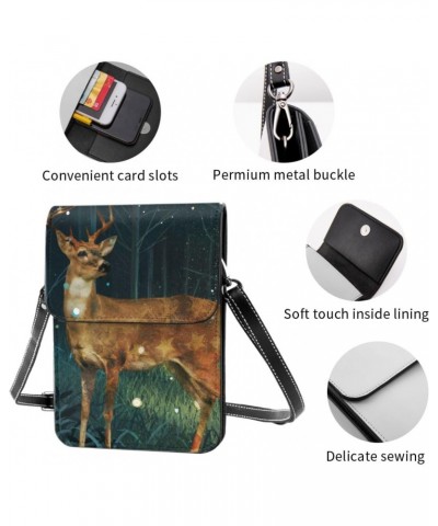 Fallow Deer Leather Portable Mobile Phone Bag Wallet, Fashion Women'S Flap Phone Protection Crossbody Bag $23.87 Crossbody Bags